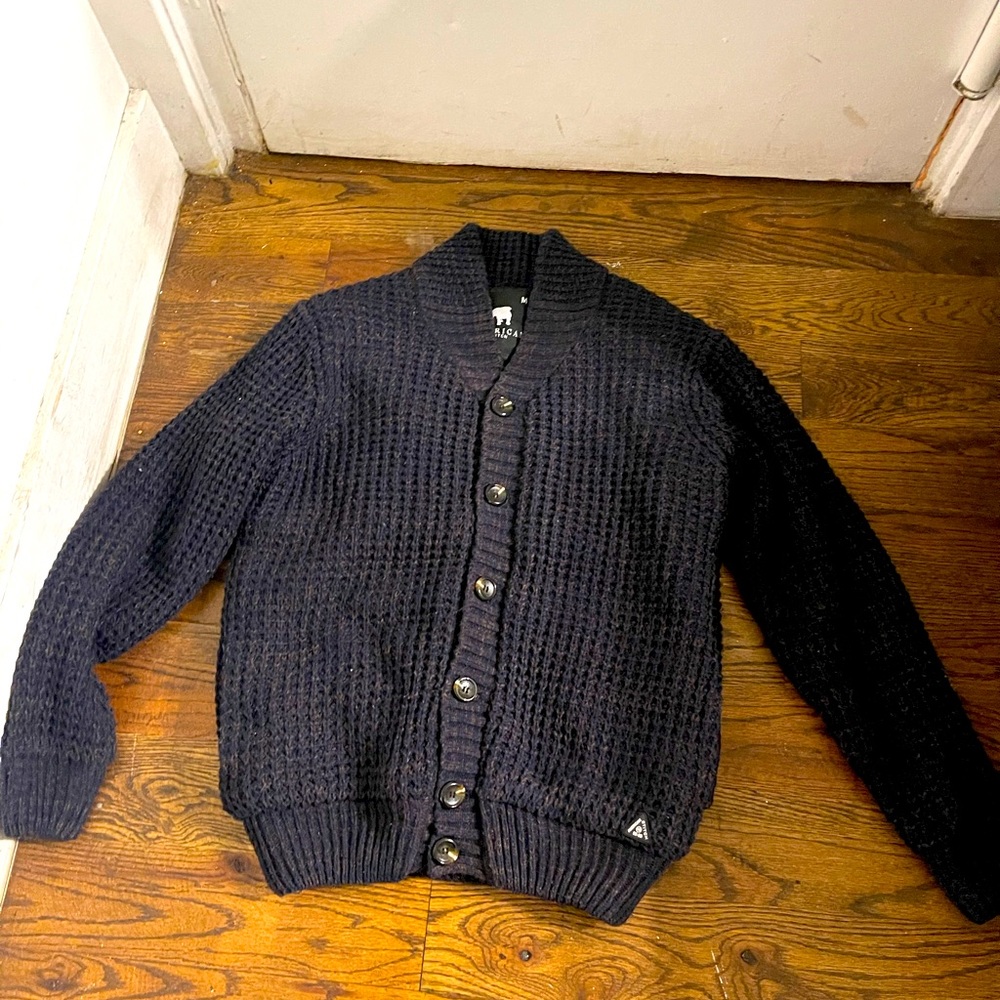 American stitch button up sweater